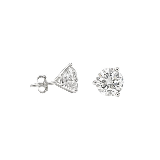 14k White Gold Martini Studs w/ Lab Grown Diamond (2.00 tcw)