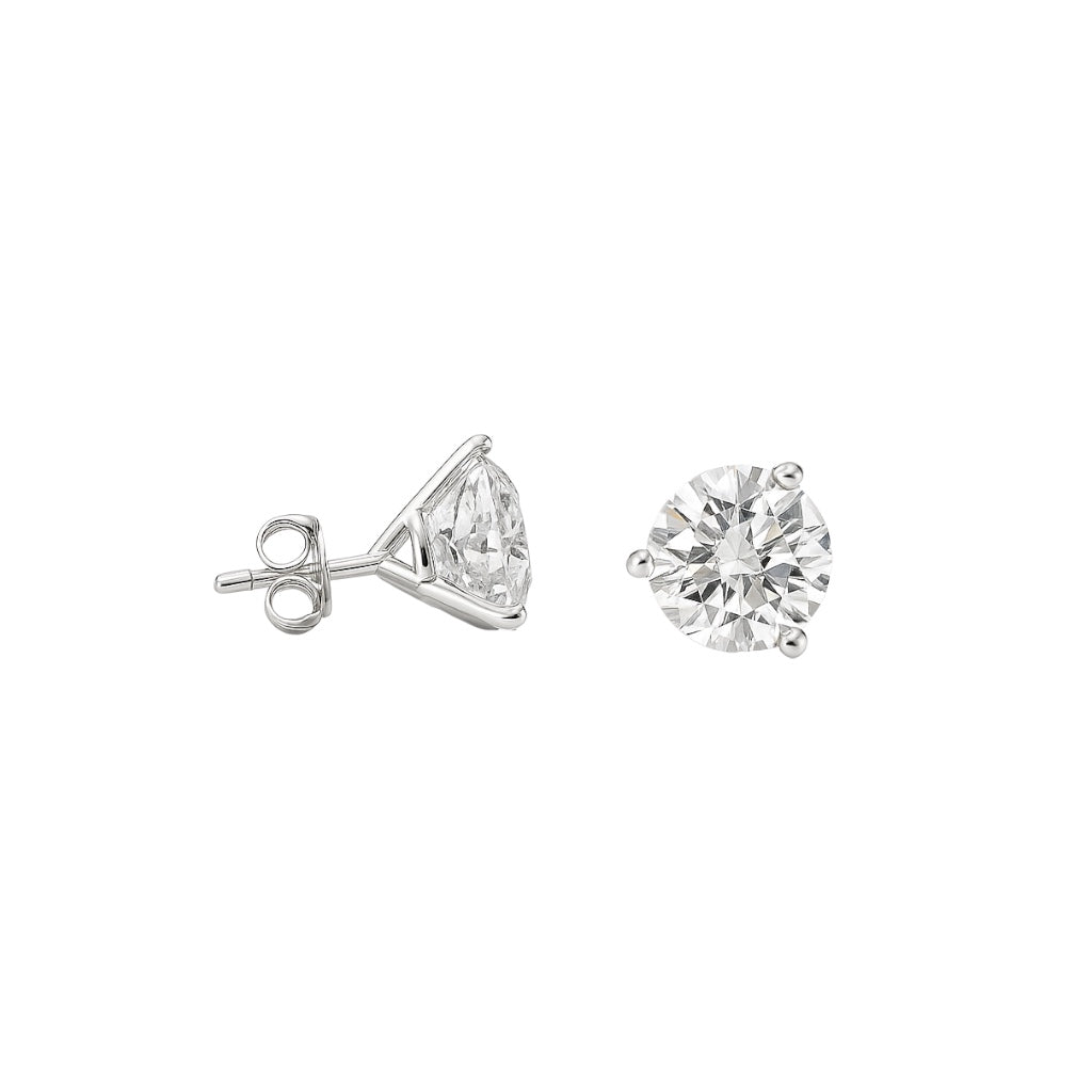 14k White Gold Martini Studs w/ Lab Grown Diamond (1.40 tcw)
