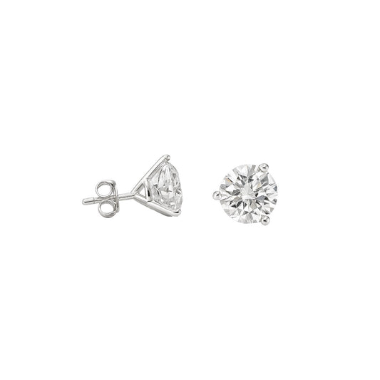 14k White Gold 'Tini Martini Studs with Lab Grown Diamonds (0.50tcw)
