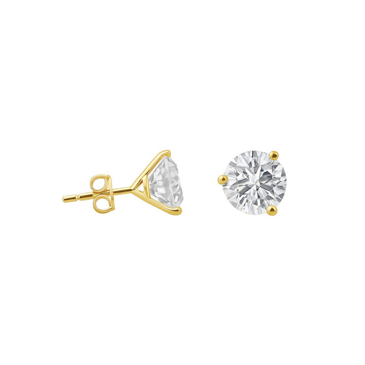 14k Gold Martini Studs w/ Lab Grown Diamond (0.75 tcw)