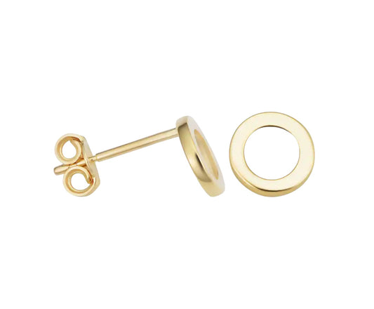 14k Dainty Full Circle Studs