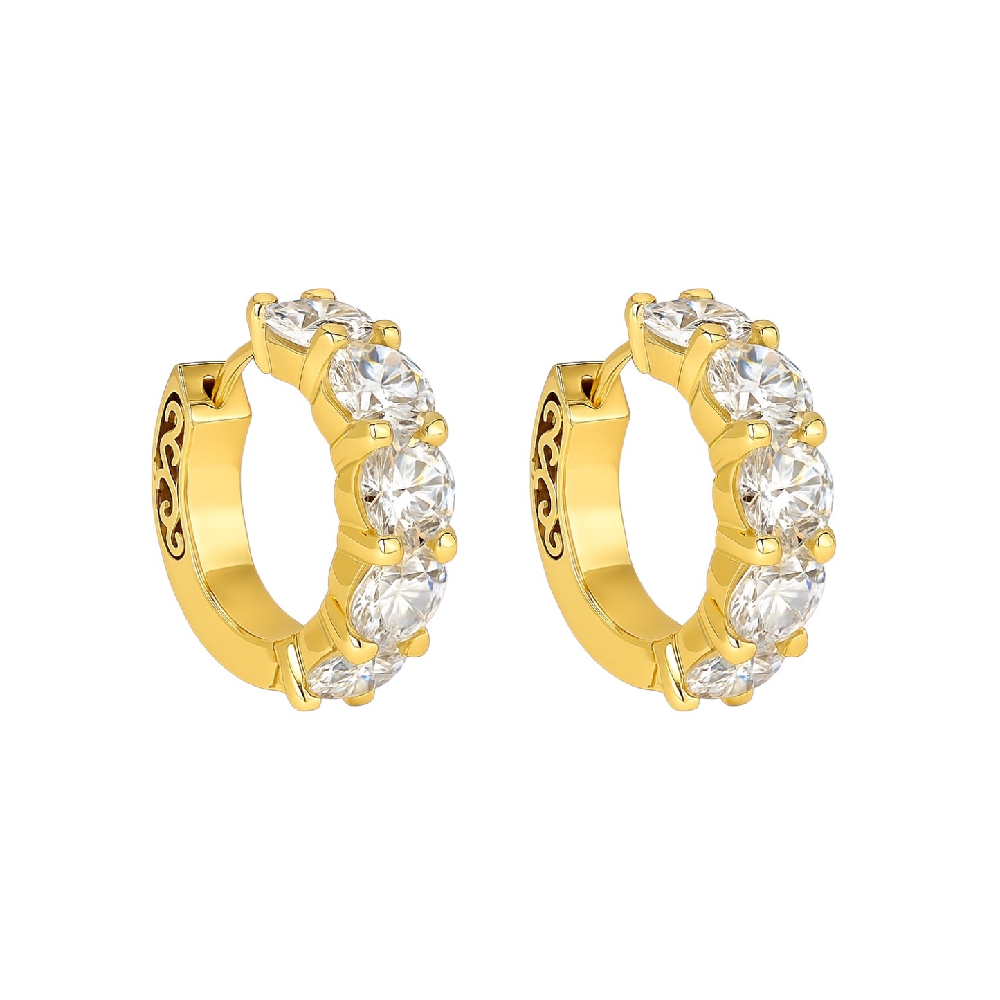 14k Gold Lab Diamond Hoops| 2.90 tcw
