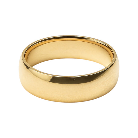 14k Gold 6mm Polished Men's Wedding Band (size 10)